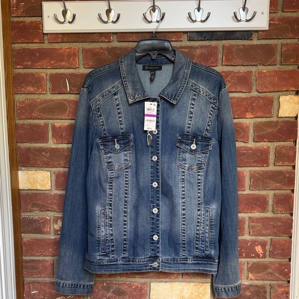 INC International Concepts Dark Blue Jean Jacket